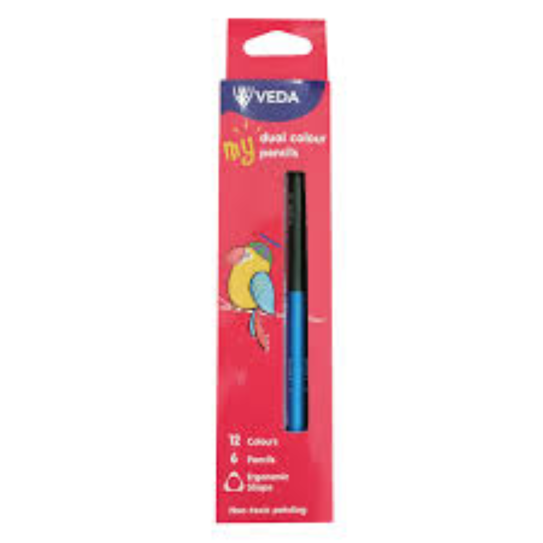 VEDA PENCIL DUAL SIDED COL DCP6-2